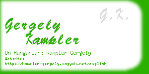 gergely kampler business card